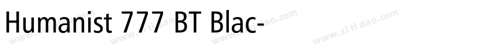 Humanist 777 BT Blac字体转换